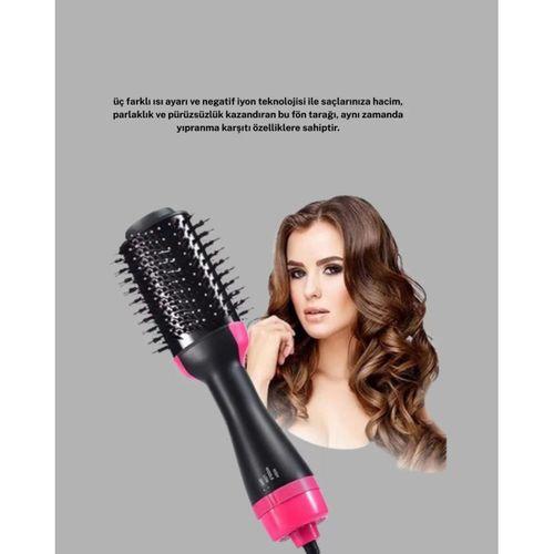 Yeni Nesil Fön Tarağı – 220°c Isı, Negatif İyon, 360° Dönebilen Kablo