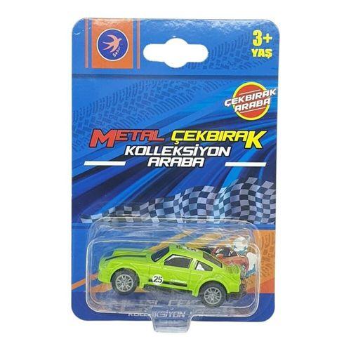 Çek Bırak Metal Küçük Arabalar 8 cm - SH40031 - Açık Yeşil