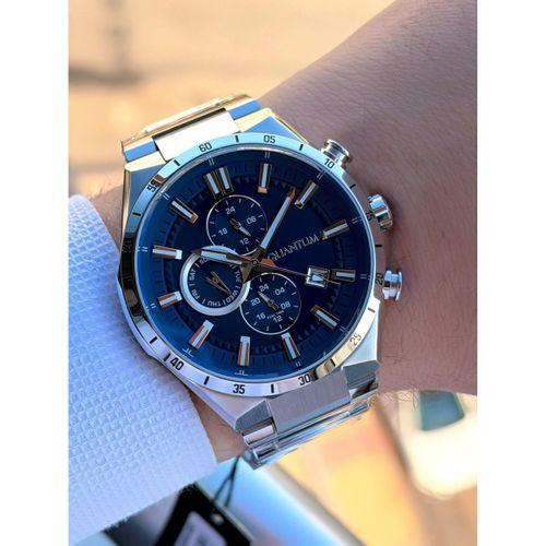 Quantum Çelik Kordon İtalyan Bileklikli 10 Atm Suya Dayanıklı 2 Yıl Garantili Erkek Kol Saati EQ.390