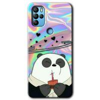 Omix X500 HD Baskılı Kılıf + 9D Tam Ekran Koruyucu - Milkshake Panda