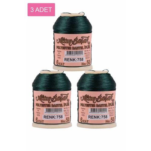 3 Adet Altınbaşak Oya ve Dantel İpi 20 gr - Royaleks - No: 758