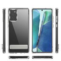 Galaxy S20 FE Kılıf Standlı Şeffaf Silikon Zore L-Stand Kapak