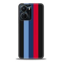 Vivo Y16 Kılıf HD Baskılı Kılıf - Bordo Çubuk + Tam Ekran Koruyucu