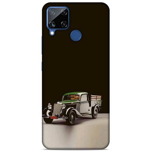 Lopard Oppo Realme C15 Uyumlu Kılıf PickUpX (48) Bumper Kılıf Yeşil Siyah