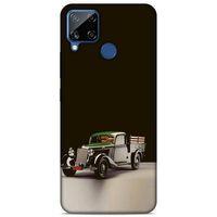 Lopard Oppo Realme C15 Uyumlu Kılıf PickUpX (48) Bumper Kılıf Yeşil Siyah
