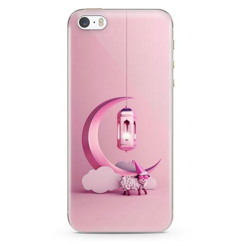 Apple iPhone 5s Kılıf Pembe Süsler Arka Kapak Koruma Desenli Full Koruyucu