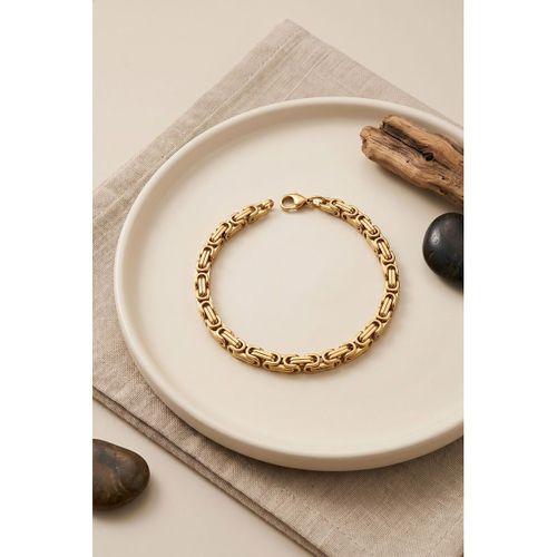 316L Çelik Gold Renk Kral Zincir Model Erkek Bileklik