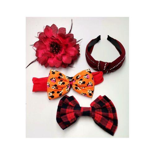 Renkli Desenli Taç Toka Bandana Set