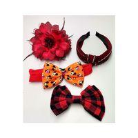 Renkli Desenli Taç Toka Bandana Set