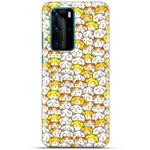 Lopard Huawei P40 Pro Uyumlu Kılıf Kediler (28) Arka Kapak Tombul Kedi