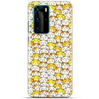 Lopard Huawei P40 Pro Uyumlu Kılıf Kediler (28) Arka Kapak Tombul Kedi