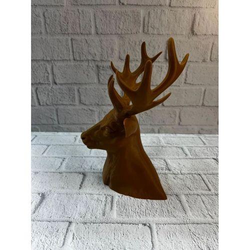 Dekoratif Kahverengi Geyik Biblo Salon Ve Raf Dekoru