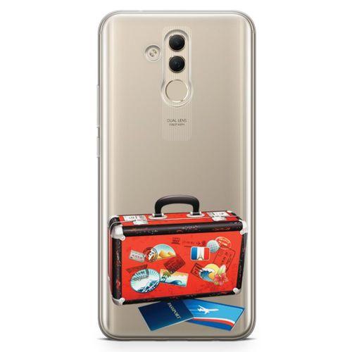 Huawei Mate 20 Lite Kılıf Turistik Valiz Arka Kapak Koruma Desenli Full Koruyucu