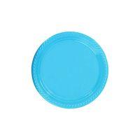 TABAK PLASTİK TURKUAZ 22CM 10'LU