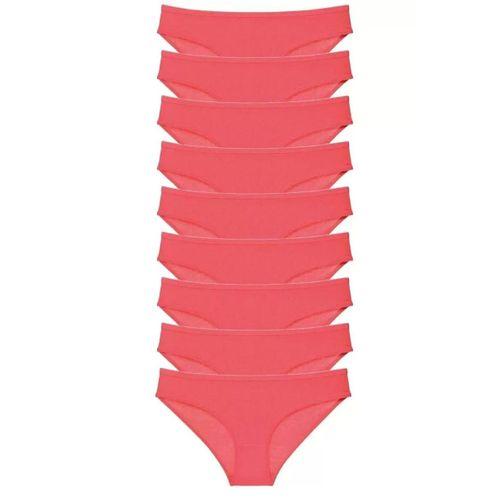 9 Adet Süper Eko Set Likralı Kadın Slip Külot Fuşya