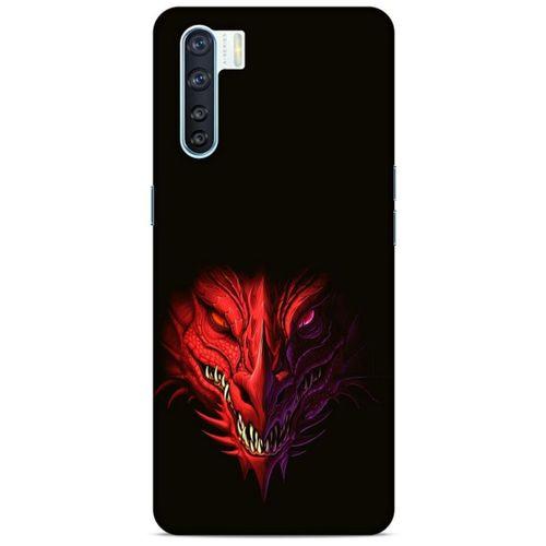 Oppo A91 Kılıf Dragons (16) Kalın Kılıf Kırmızı King Ejderha