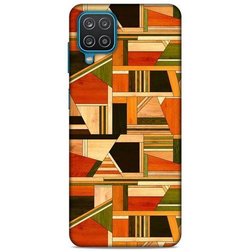 Lopard Samsung Galaxy A12 Uyumlu Kılıf Wood'X (45) Liquid Air Kılıf Baskılı