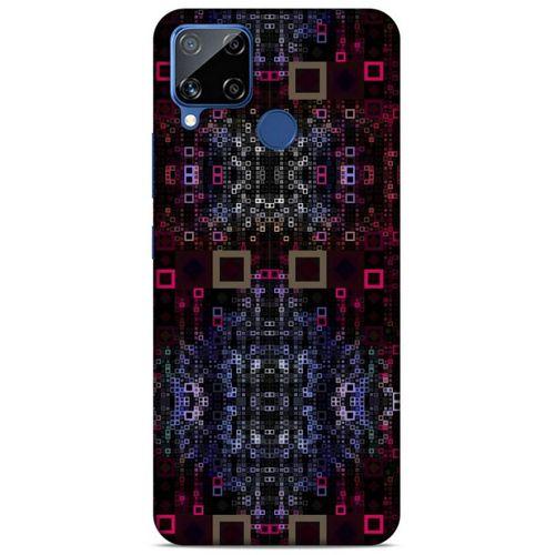 Lopard Oppo Realme C15 Uyumlu Kılıf PiXel (18) Telefon Kılıfları Siyah Kırmızı
