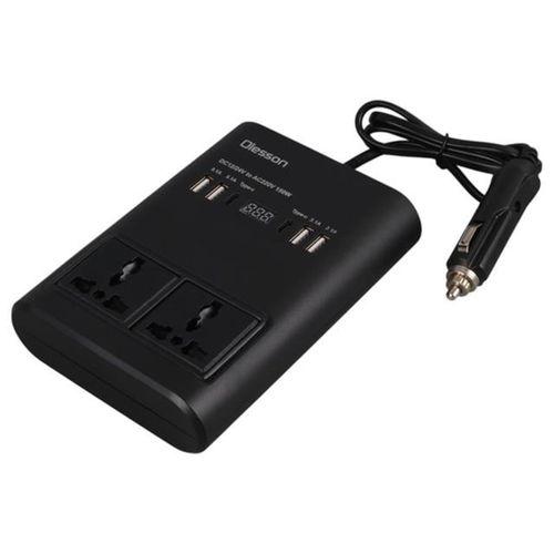 Olesson 1662 DC 12-24V 150W Oto Araç Power İnverter Ek Çakmak Girişi - 2x TYPE-C - 4x USB - 2x 220V Üniversal Priz