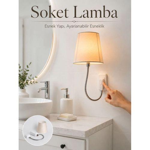 Soket Tipi Ayarlanabilir Başlıklı Dekoratif Gece Lambası