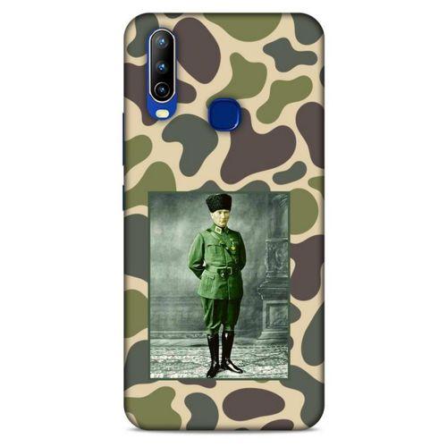 General Mobile GM 10 Kılıf Atatürk (15) Antişok Kılıf Kamuflaj Kahverengi