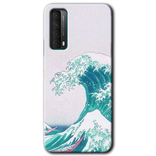 Potkal Hediye Fabrikası Huawei P Smart 2021 HD Baskılı Kılıf + 9D Tam Ekran Koruyucu - Dalga