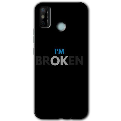 Tecno Spark 6 Go Kılıf HD Desen Baskılı Arka Kapak - Im Broken + Kırılmaz Cam