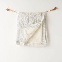 Andywawa AC26340 Triko Battaniye Grey Melange