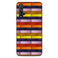 Huawei P Smart S Y8P Kılıf Patchwork (30) Silicone Case Şeker Pembe Sarı
