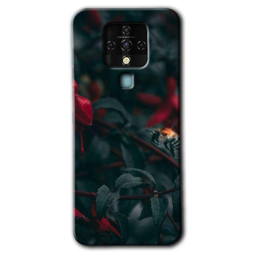 MRCİLETİSİM Tecno Camon 16 Kılıf HD Desen Baskılı Arka Kapak+Temperli Cam - Avcı Arı