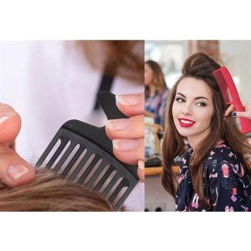 Geniş Dişli Saç Tarama Tarağı Ve Perma Tarak Seti 2 Parça Pembe