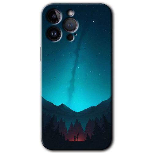 iPhone 14 Pro Kılıf HD Desen Baskılı Arka Kapak - Night Fores Mount