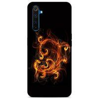 Lopard Oppo Realme 6 Uyumlu Kılıf FireX (25) Antişok Kapak Ateş Kırmızı