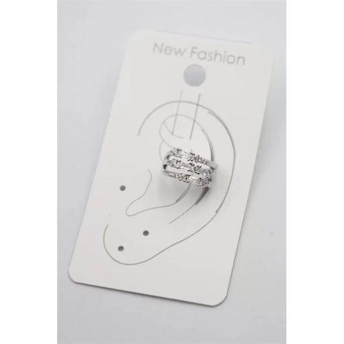 Taşlı Kıkırdak Küpe - Gümüş