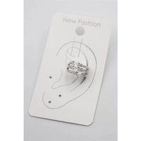 Taşlı Kıkırdak Küpe - Gümüş