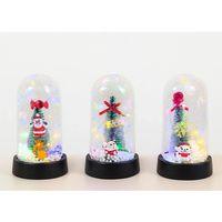 Yılbaşı Temalı Işıklı  Dekoratif Cam Fanus Alk5076