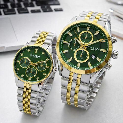 Tom Jones Çiftlere Ve Sevgililere Özel 3 Atm 2 Yıl Garantili Bay Ve Bayan Çift Saati CF.TJ.M001