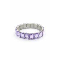 Lastikli Taşlı Bilezik - Mor