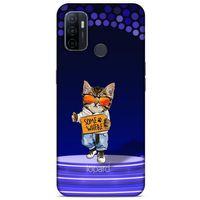 Huawei P40 Kılıf FunnyMaX (42) Rugged Armor Kılıf Kedili Mor