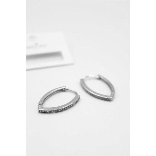 Oval Halka Küpe - Gümüş