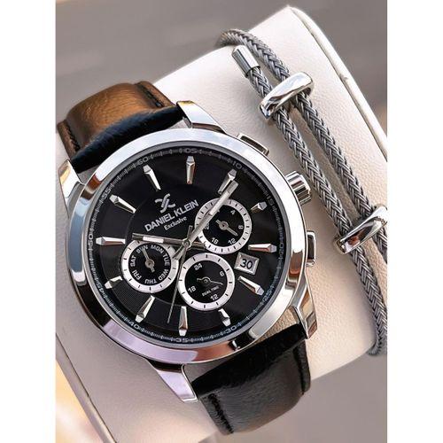 Daniel Klein Deri Kordon İç Kadran Fonksiyonları Aktif 3 Atm Suya Dayanıklı Erkek Kol Saati E140032-2