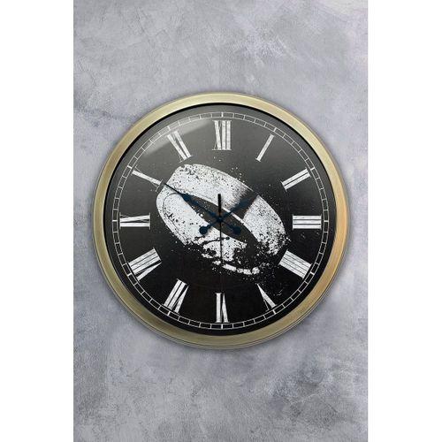 40 Cm Eskitme Metal Yüzük Duvar Saati