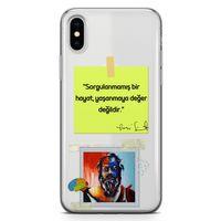 Apple iPhone XS Max Kılıf Caps Sokrates Hayat Arka Kapak Koruma Desenli Full Koruyucu