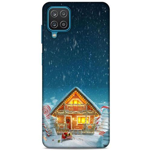 Lopard Samsung Galaxy A12 Uyumlu Kılıf SnowiX (8) Baskılı Kılıf