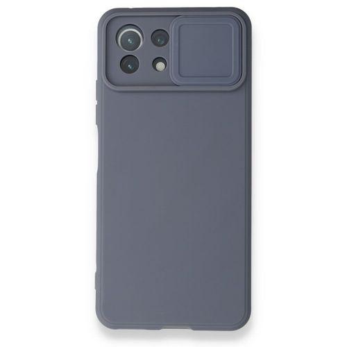 Xiaomi Mİ 11 Lite Kılıf Color Lens Silikon - Gri