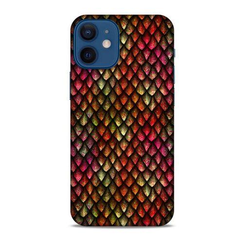 Apple iPhone 12 Mini Kılıf Dragons (8) Baskılı Kılıf Ejderha Deri Pembe