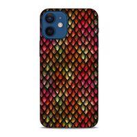 Apple iPhone 12 Mini Kılıf Dragons (8) Baskılı Kılıf Ejderha Deri Pembe