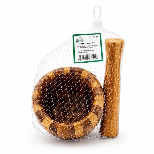 Ahşap Bambu Havan (Sarımsak Dövecek) 8 cm