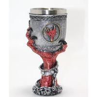 Ejderha Pençesi Tasarımlı 3d Kabartmalı Paslanmaz Çelik Kadeh Bardak
