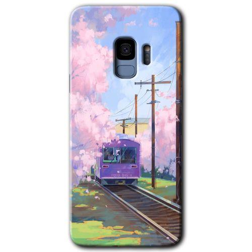 Samsung Galaxy S9 Kılıf HD Desen Baskılı Arka Kapak + Temperli Cam - Rails Paint